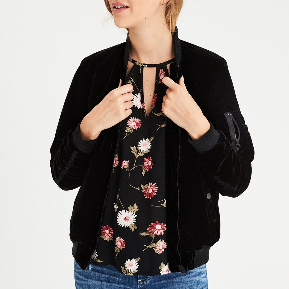 American eagle velvet bomber